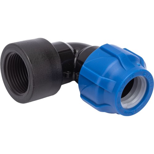 Отвод ПЭ компрессионный Дн 63-1 1/2" 90гр Ру-10 ВР (ВН) RTP (РосТурПласт) в Екатеринбурге