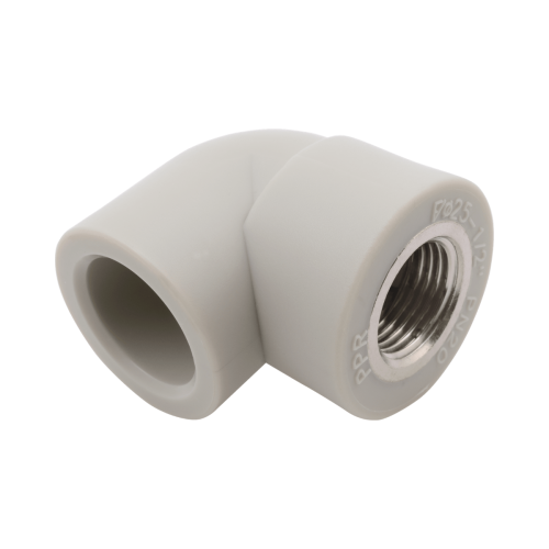 Угольник PP-R комбинированный серый ВР (ВН) Дн 20-1/2" 90 гр Wavin Ekoplastik в Екатеринбурге