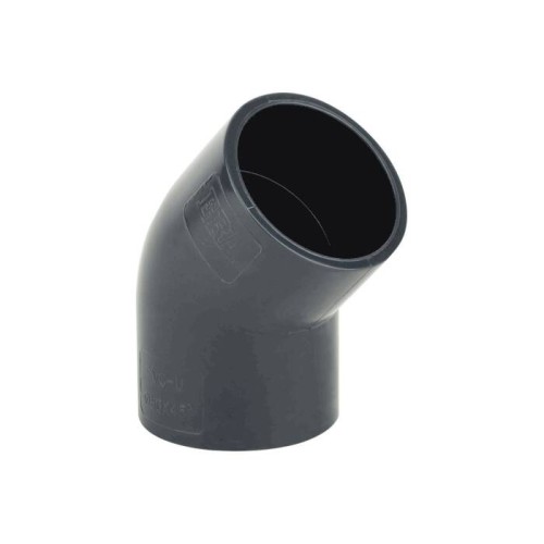 Отвод ПВХ клеевой Дн 160 45гр Ру-16 серый напорный Aquaviva в Екатеринбурге