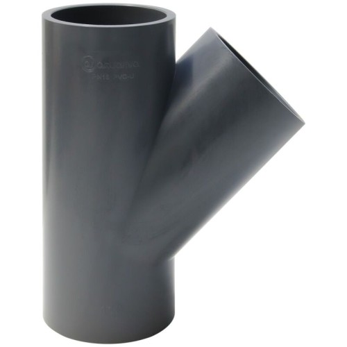 Тройник ПВХ клеевой Дн 160 45гр Ру-16 серый напорный Aquaviva в Екатеринбурге