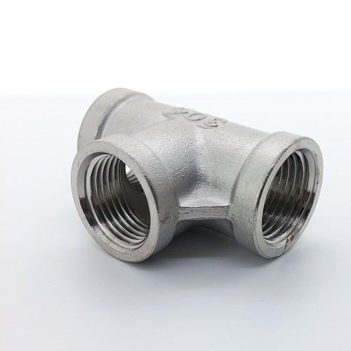 Тройник нержавеющий муфтовый резьбовой соединительный ВР (ВН) AISI 304 20 мм 3/4"