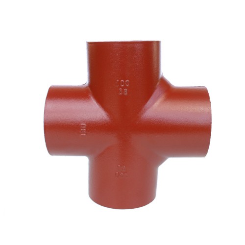 Крестовина чугунная SML Ду 100-100-100 88гр безраструбная Китай в Екатеринбурге