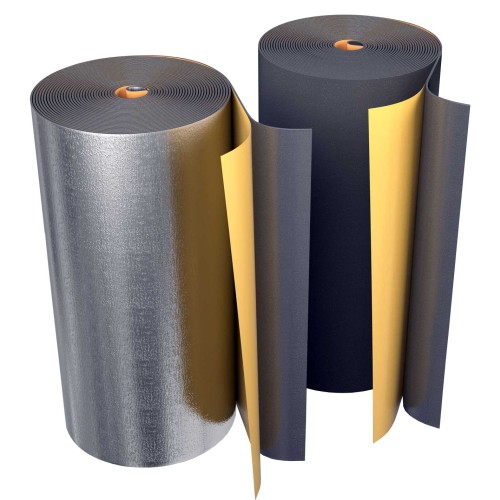 Рулон из вспененного полиэтилена 20/1,0-5 (Т<95°C) самокл с фольг чёрн Energoflex BLACK STAR DUCT AL в Екатеринбурге
