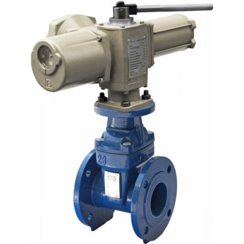 Задвижка чугунная с электроприводом ГЗ 380В и выдвижным шпинделем 30ч906бр 150х280 мм в Екатеринбурге