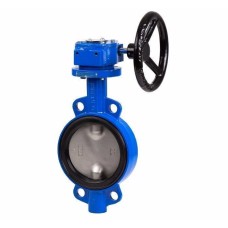 Затвор с нержавеющий диском и редуктором межфланцевый 1,0 МПа PTFE VP4449R GGG50 Tecofi 250 мм